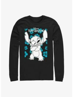 Cheap ⌛ Disney Lilo & Stitch Grumpy Stitch Long Sleeve T-Shirt 🔔
