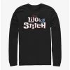 Best Sale 👍 Disney Lilo & Stitch Logo With Stitch Long Sleeve T-Shirt ⌛