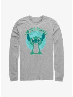 Cheapest 🎁 Disney Lilo & Stitch Love Our Planet Long Sleeve T-Shirt ⌛