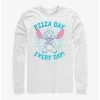 Cheap ⌛ Disney Lilo & Stitch Pizza Day Every Day Long Sleeve T-Shirt ✔️ -lilo and stitch shop 19073394 hi