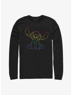 Budget ⭐ Disney Lilo & Stitch Pride Stitch Long Sleeve T-Shirt 💯