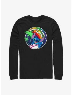 Promo ✔️ Disney Lilo & Stitch Rainbow Ohana Long Sleeve T-Shirt 🛒