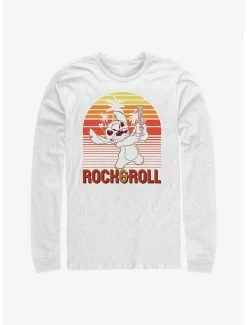 Cheap ❤️ Disney Lilo & Stitch Rock And Roll Stitch Long Sleeve T-Shirt 🔥