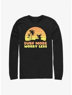 Best reviews of 👏 Disney Lilo & Stitch Surf More Worry Less Long Sleeve T-Shirt 🌟
