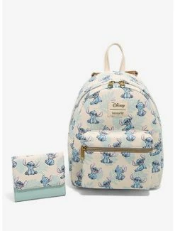 Hot Sale 😀 Loungefly Disney Lilo & Stitch Tropical Leaves Mini 🎒 Backpack 😍 -lilo and stitch shop 19283742 av4