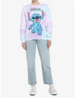 New 🧨 Disney Stitch Tie-Dye 👧 Girls Sweatshirt 👍 -lilo and stitch shop 19378865 av2