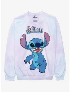 Best Sale ✔️ Disney Stitch Tie-Dye 👧 Girls Sweatshirt Plus Size 🧨