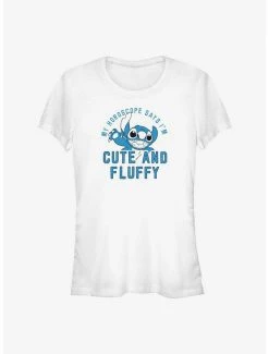 Best deal 🥰 Dsny Lilo Stch Fluffy Horoscope 👧 Girls T-Shirt ⌛