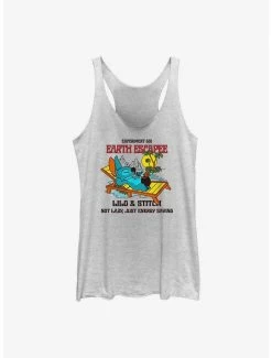 Promo 🌟 Dsny Lilo Stch Lazy Stitch Back 👧 Girls Raw Edge Tank ✔️