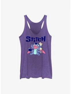 Best deal ✔️ Dsny Lilo Stch Stitch Eat 👧 Girls Raw Edge Tank 🤩