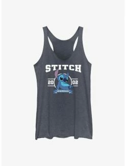 Deals 👍 Dsny Lilo Stch Stitch Est 2002-1 👧 Girls Raw Edge Tank 🎉