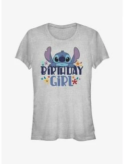 Cheapest 😀 Disney Lilo & Stitch 🎂 Birthday Girl Stitch 👧 Girls T-Shirt 😍