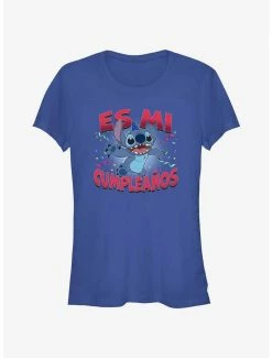 Brand new 🎉 Disney Lilo & Stitch Spanish It's My 🥳 Birthday 👧 Girls T-Shirt 👏
