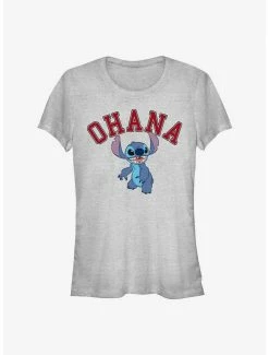 Flash Sale 😍 Disney Lilo & Stitch Ohana Collegiate 👧 Girls T-Shirt 🔥