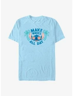 Budget 👍 Disney Lilo & Stitch Make Waves All Day T-Shirt 🛒