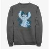 Promo ⭐ Disney Lilo & Stitch Floral Sketch Sweatshirt 🎁 -lilo and stitch shop 19739867 hi
