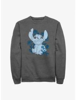 Promo ⭐ Disney Lilo & Stitch Floral Sketch Sweatshirt 🎁