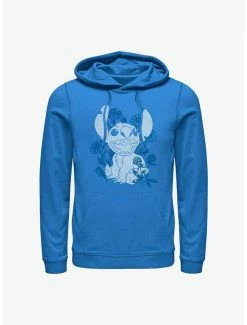 Promo 🔥 Disney Lilo & Stitch Floral Sketch Hoodie 😀