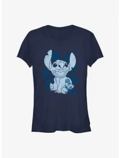 Hot Sale ❤️ Disney Lilo & Stitch Floral Sketch 👧 Girls T-Shirt 🥰