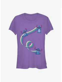 Buy 👍 Disney Lilo & Stitch Ribbon Stitches 👧 Girls T-Shirt ❤️