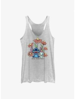 Hot Sale 🌟 Disney Lilo & Stitch Chibi Floral 👧 Girls Tank ⭐