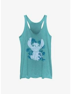 Hot Sale 🔔 Disney Lilo & Stitch Floral Sketch 👧 Girls Tank 😉