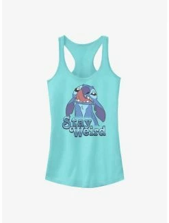 Discount 😀 Disney Lilo & Stitch Stay Weird 👧 Girls Tank 🎉