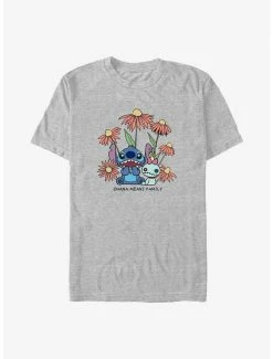 Budget 🎉 Disney Lilo & Stitch Chibi Floral T-Shirt 👍