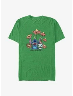 Cheap ⭐ Disney Lilo & Stitch Chibi Floral T-Shirt 🎁