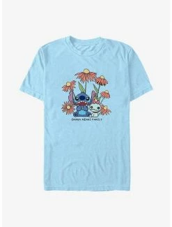 Promo 💯 Disney Lilo & Stitch Chibi Floral T-Shirt 🎉