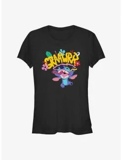 Best Pirce ✔️ Disney Lilo & Stitch Graawrr 👧 Girls T-Shirt 💯