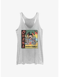 Best Pirce 🛒 Disney Lilo & Stitch Ohana Means Family Beach 👧 Girls Tank 😍