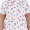 Best deal 🔔 Disney Lilo & Stitch Hearts Pink 👧 Girls Woven Button-Up Plus Size ⌛