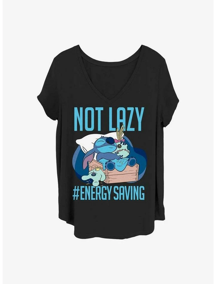 Hot Sale ✨ Disney Lilo & Stitch Lazy Energy 👧 Girls T-Shirt Plus Size 👏 3 Hot Sale ✨ Disney Lilo & Stitch Lazy Energy 👧 Girls T-Shirt Plus Size 👏