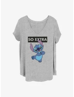 Best Pirce 🎉 Disney Lilo & Stitch So Extra 👧 Girls T-Shirt Plus Size ❤️