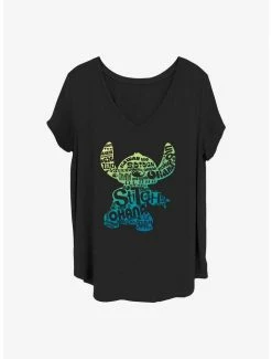 Flash Sale 🎁 Disney Lilo & Stitch Fill 👧 Girls T-Shirt Plus Size 👏