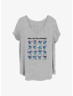 New 🥰 Disney Lilo & Stitch Moods of Stitch 👧 Girls T-Shirt Plus Size 🛒