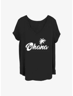 Cheapest ⭐ Disney Lilo & Stitch Silhouette Ohana 👧 Girls T-Shirt Plus Size ✔️