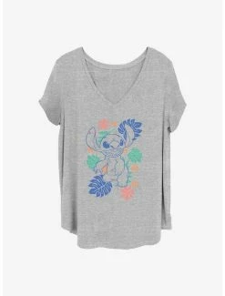 Best reviews of ❤️ Disney Lilo & Stitch Tropical Stitch 👧 Girls T-Shirt Plus Size 💯