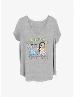 Deals 🧨 Disney Lilo & Stitch Best Friends 👧 Girls T-Shirt Plus Size 🔔
