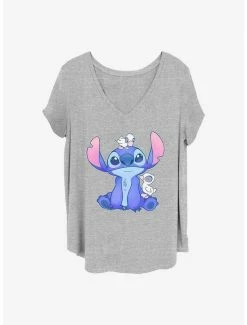Best Sale 🔥 Disney Lilo & Stitch Cute Ducks 👧 Girls T-Shirt Plus Size 🔔