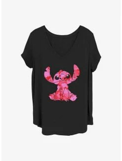 Brand new 🎉 Disney Lilo & Stitch Heart Fill 👧 Girls T-Shirt Plus Size 🤩