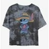 Cheap 😀 Disney Lilo & Stitch Cowboy Stitch Tie-Dye 👧 Girls Crop T-Shirt 😀 -lilo and stitch shop 20022507 hi