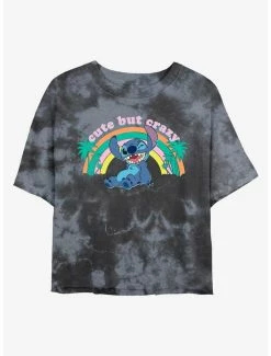 Top 10 ✨ Disney Lilo & Stitch Cute But Crazy Tie-Dye 👧 Girls Crop T-Shirt 😉