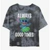 Buy 🌟 Disney Lilo & Stitch Always Good Times Tie-Dye 👧 Girls Crop T-Shirt 👏 -lilo and stitch shop 20022556 hi