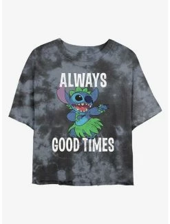 Buy 🌟 Disney Lilo & Stitch Always Good Times Tie-Dye 👧 Girls Crop T-Shirt 👏