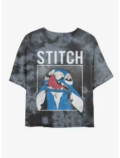 Deals ❤️ Disney Lilo & Stitch In My Head Tie-Dye 👧 Girls Crop T-Shirt 😉