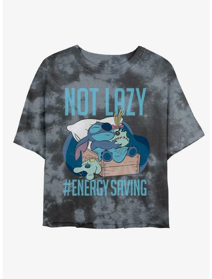 Discount ๐ Disney Lilo & Stitch Lazy Energy Tie-Dye ๐ง Girls Crop T-Shirt โ๏ธ 3 Discount ๐ Disney Lilo & Stitch Lazy Energy Tie-Dye ๐ง Girls Crop T-Shirt โ๏ธ