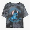Discount 🎉 Disney Lilo & Stitch I Don't Do Mornings Tie-Dye 👧 Girls Crop T-Shirt 🧨 -lilo and stitch shop 20022591 hi