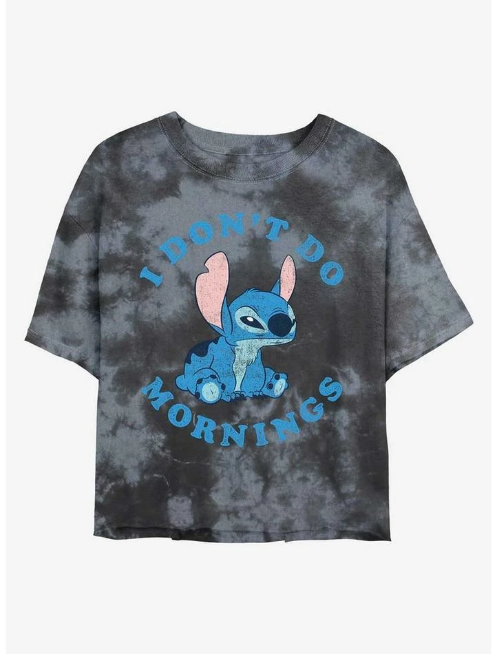 Discount ๐ Disney Lilo & Stitch I Don't Do Mornings Tie-Dye ๐ง Girls Crop T-Shirt ๐งจ 3 Discount ๐ Disney Lilo & Stitch I Don't Do Mornings Tie-Dye ๐ง Girls Crop T-Shirt ๐งจ